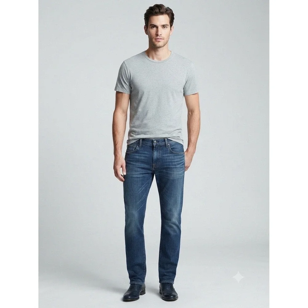 AG Adriano Goldschmied The Graduate Tailored Leg Jeans Mens 38 Blue Denim Wash